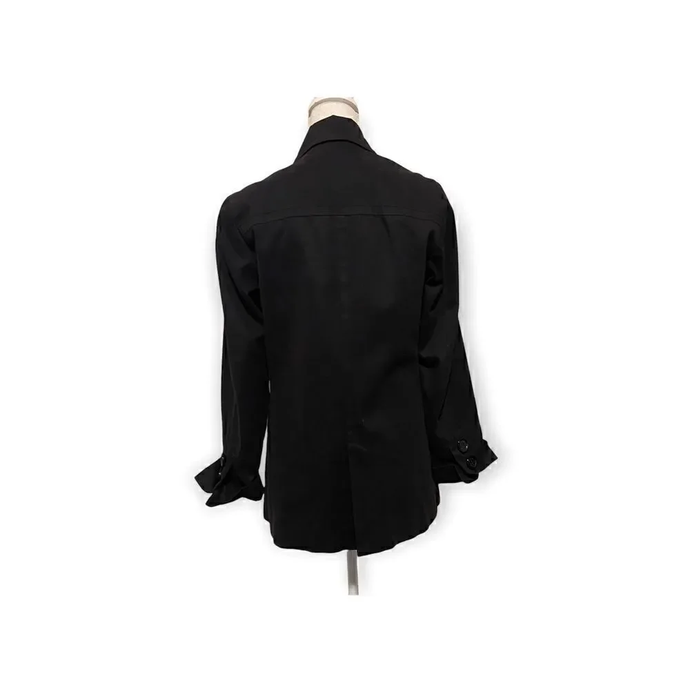 Faconnable Black Pea Coat Jacket